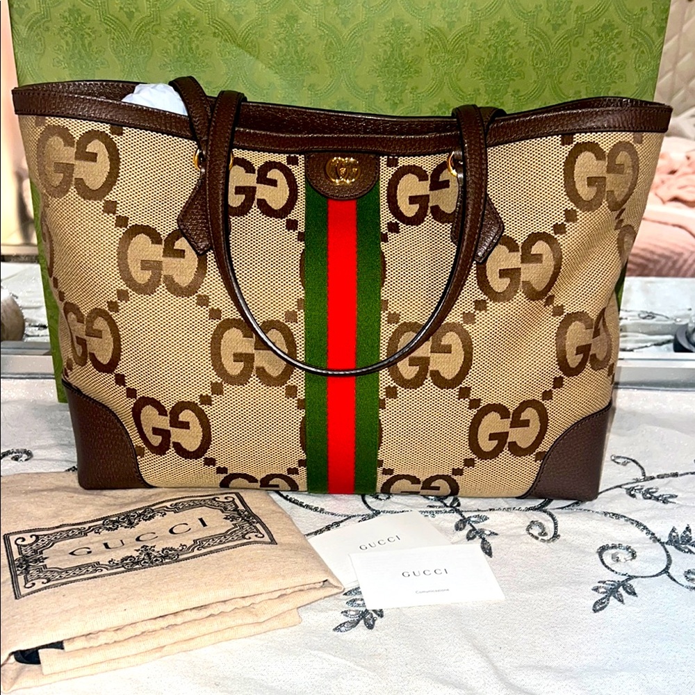 Gucci Jumbo GG Ophidia Tote